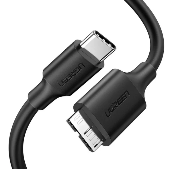 CABLE USB TIPO C A   MICRO USB UGREEN . carga rápida y sincronización de datos   para disco duro , cable de 1 metro.
