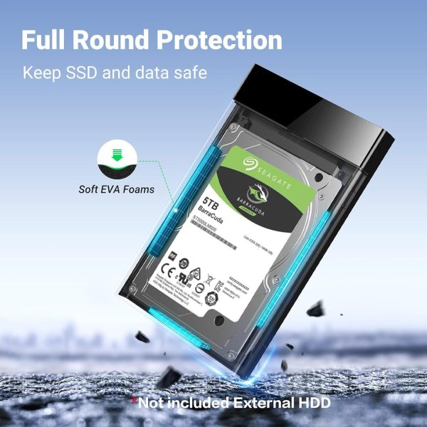 Case Ugreen para disco duro interno Sata 2.5" SSD/HDD USB 3.0 5Gbps (30848) - Imagen 4